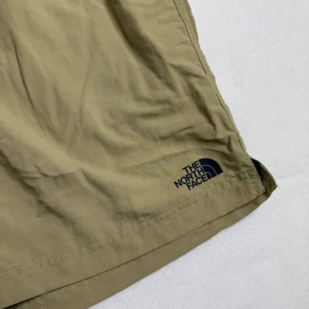 North Face Swim Trunks Mens Large Beige Lined Elastic Waist Pockets Beach